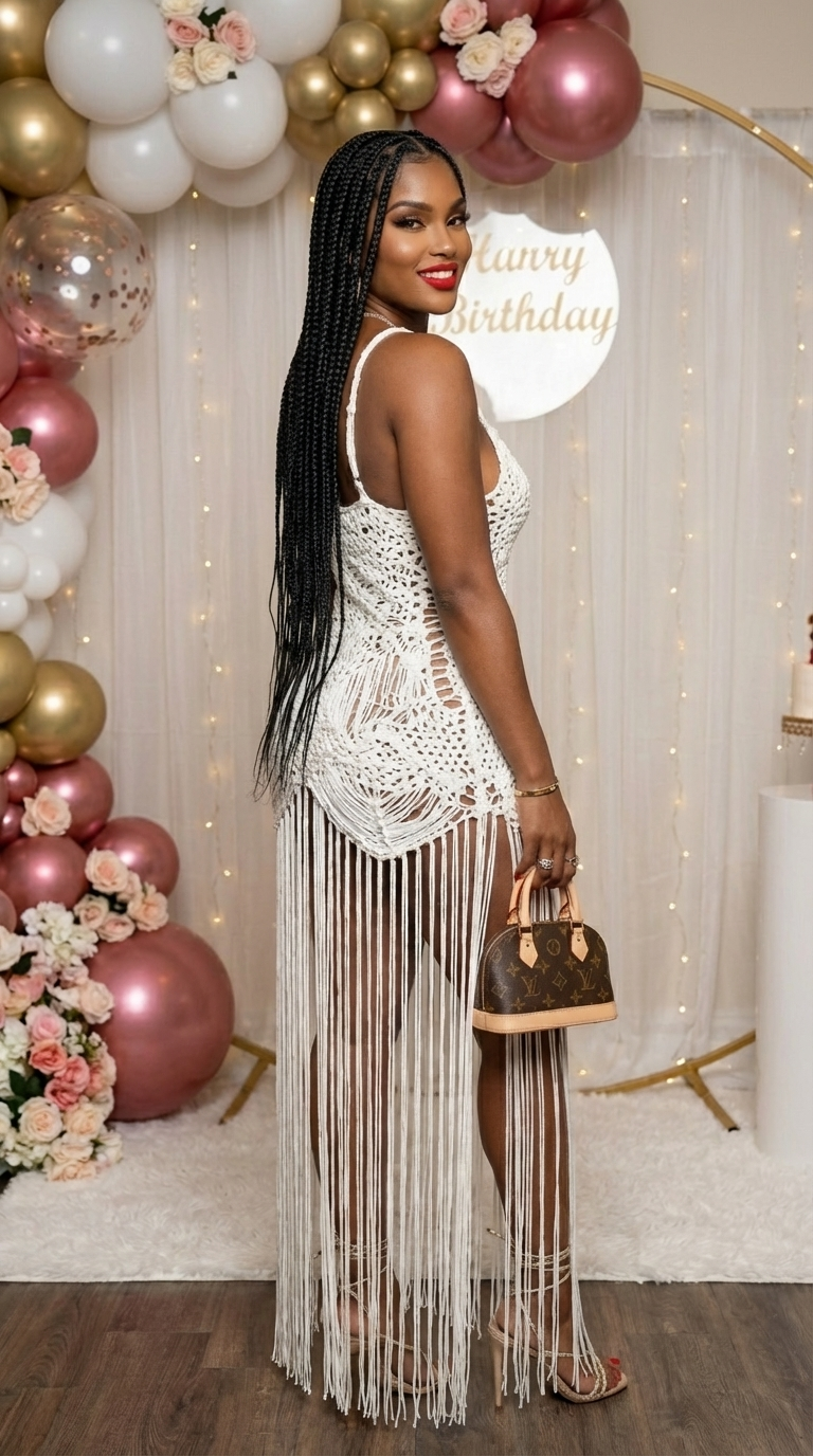 The Angelique Fringe Mini Dress