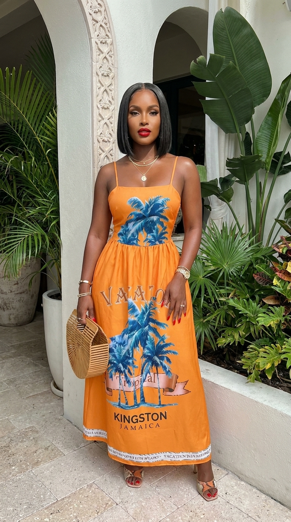 Kingston Palms Maxi Dress by My Store featuring floral print and flowing fabric, worn by a model outdoors.