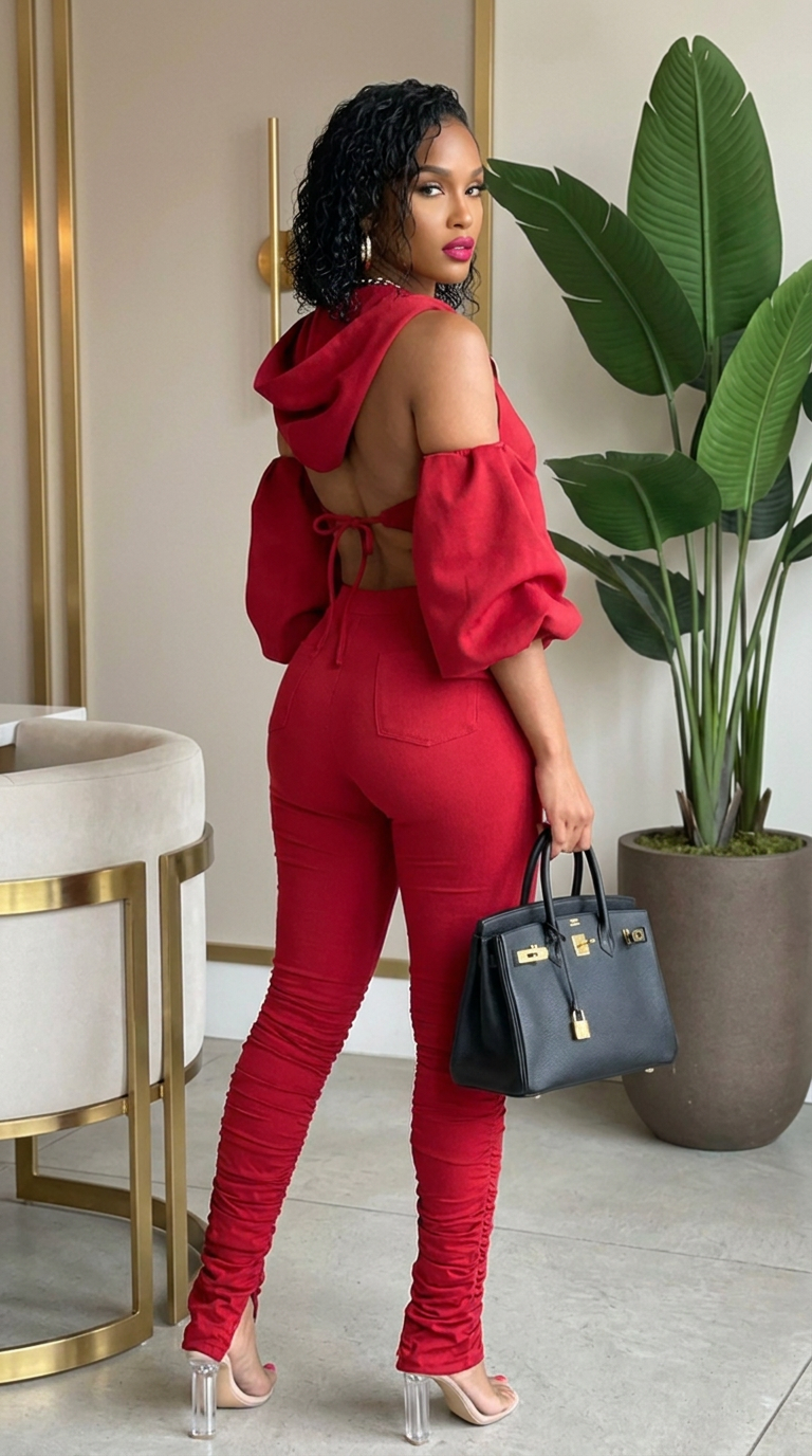 Puff Sleeve Hoodie Set