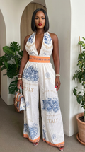 Italian Escape Halter Jumpsuit
