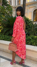 Chasing Petals One Sleeve Dress