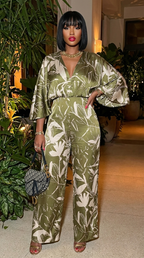 Dreaming Lily Satin Cape Jumpsuit