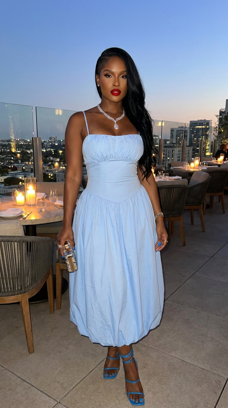 Solid Sleeveless Ruched Bust A Line Dress