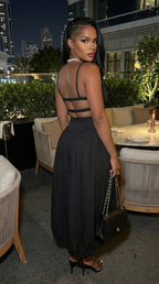 Solid Sleeveless Ruched Bust A Line Dress